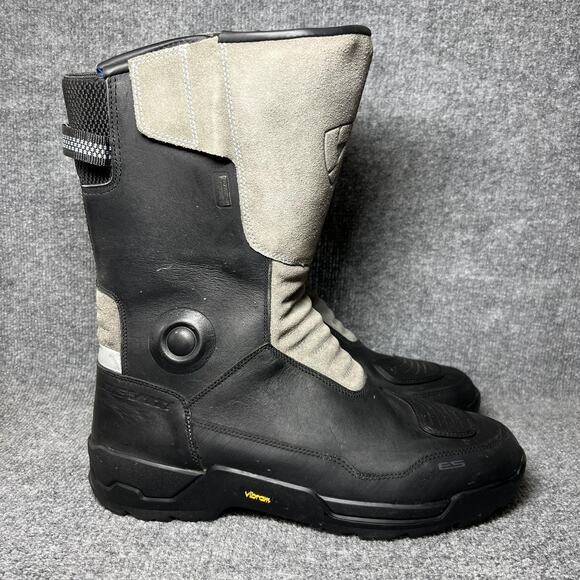 REV'IT! Gravel H2O Boots Mens Size 12 Black Gray Waterproof Vibram Motorcycle - Picture 5 of 11